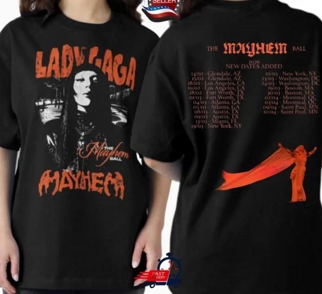 Футболка Lady Gaga The Mayhem Ball Tour 2026 США