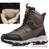 Модная мужская обувь Теплые плюшевые зимние ботинки Новые зимние ботинки Уличные тактические ботинки Хлопковая обувь Водонепроницаемая обувь для походов