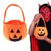 1pcs Halloween Pumpkin Bucket Portable Candy Bags Trick Or Treat Kids Gift Packaging Halloween Party Decoration Supplies
