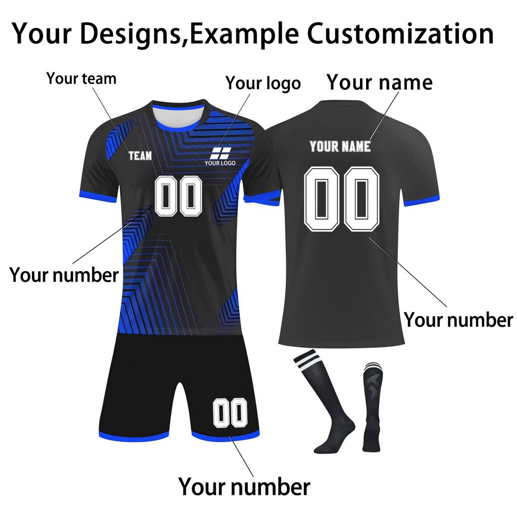 Personalised Shirts Kit Mens Girls With Name Number Custom Football Jerseys For Boys Training Suit