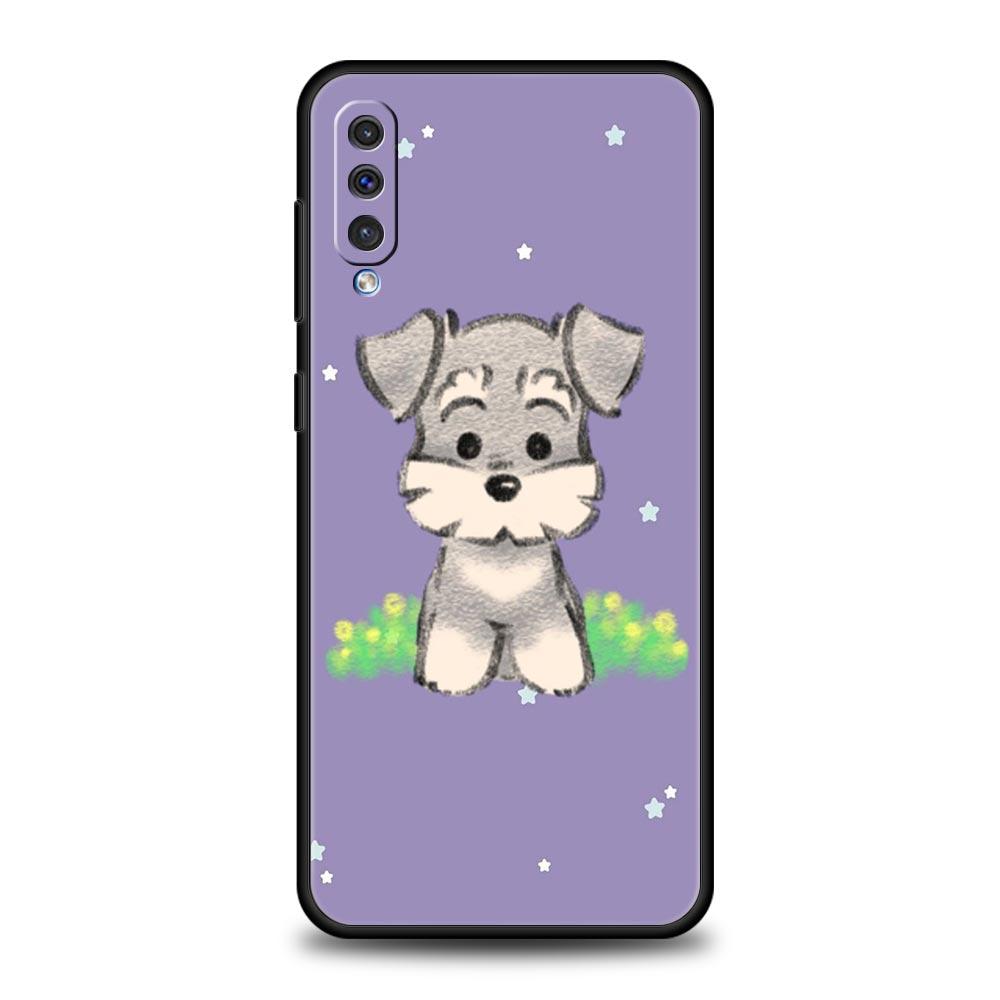 Мультяшный шнауцер Чехол для телефона Samsung A54 A52 A24 A14 A50 A70 A10 A40 A20S A20E A06 A12 A22 A34 A42 A32 5G A04s A16