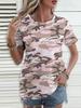 Summer Camouflage 3D Print T-shirts Women Streetwear Fashion Casual Y2k Short Sleeve T Shirt O-neck Tees Tops Clothing