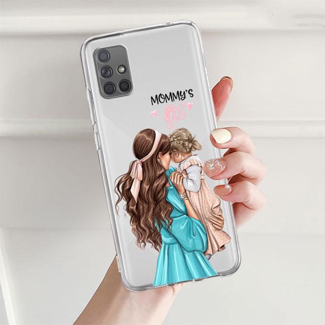 Прозрачный чехол для Samsung Galaxy A52 A12 A51 A32 A21s A71 A32 A22 50 A70 A31 A72 5G чехол для телефона Super Mum Baby