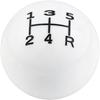 Abfer Ball Shift Knob 5 Speed Round Gear Stick Shifter Knobs Car Shifting Lever Handle Transmission Fit for Most Automatic Manual Vehicles (White)