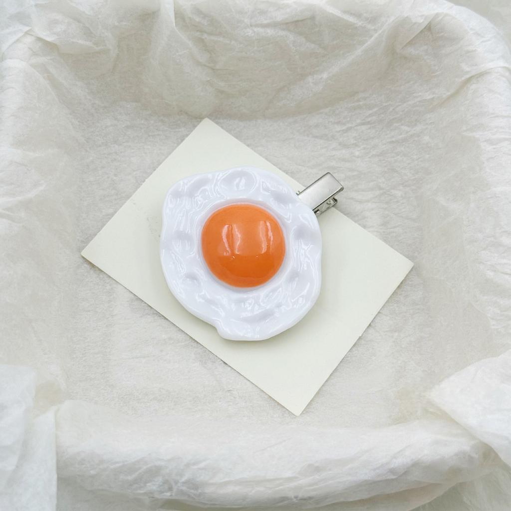 Милая заколка для волос в виде сердца из жареного яйца, креативный аксессуар для женщин, девушек, для вечеринки, на каждый день