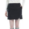 Admiral Golf ADLA293 Warm Stretch Tennis Size L Women's Tweed-Like Skirt, Black,