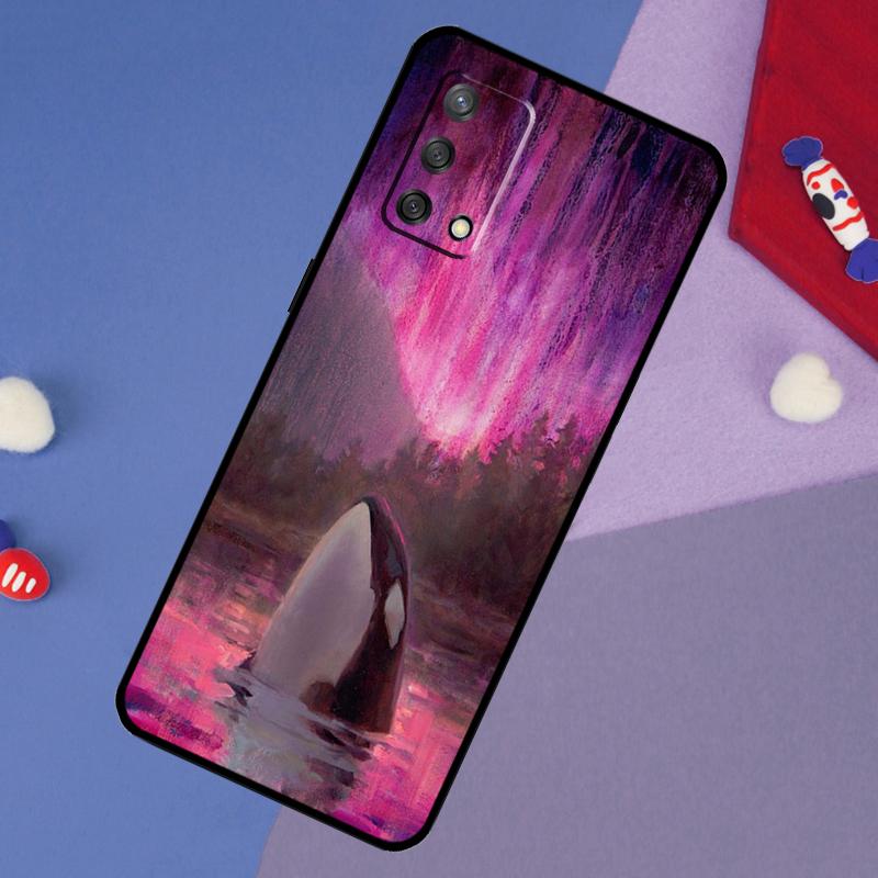 Чехол Косатка Orca для OPPO A98 A78 A58 A18 A96 A76 A16 A15 A17 A77 A5 A9 A74 A94 A52 A72 A53S A54S A57S