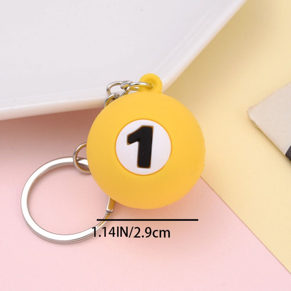 Durable Billiards Keychain Wear-resistant Pendant High Quality Number Beads