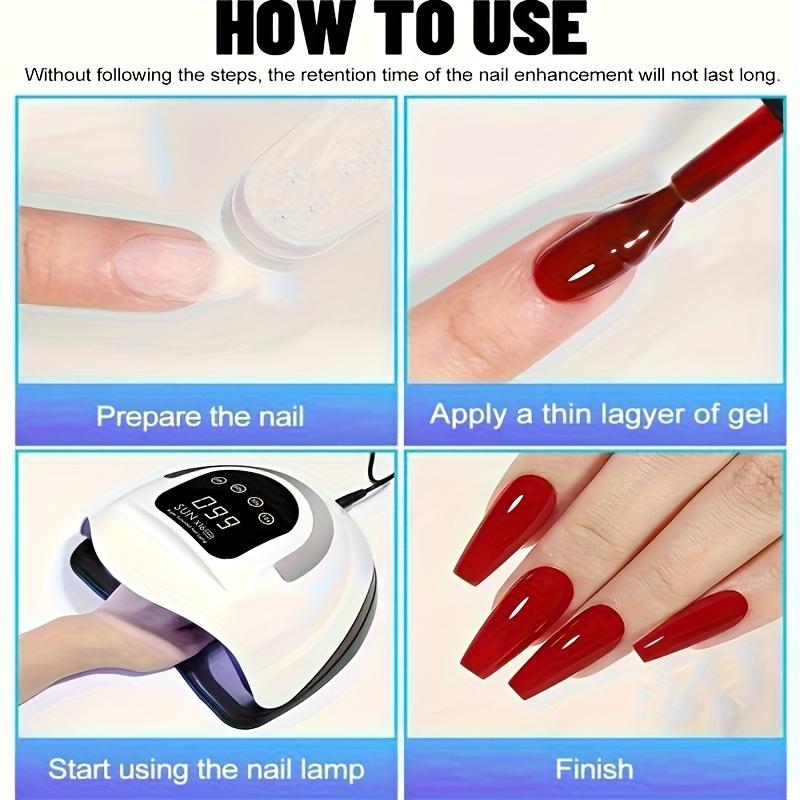 320 Вт УФ-светодиодная лампа для ногтей, быстрая сушка гель-лака для рук и ног с портативной ручкой, 4 таймера и автоматический датчик для домашнего использования