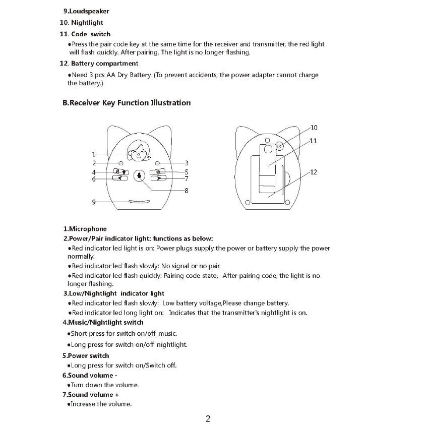 Радионяня 2,4 ГГц, беспроводная портативная аудио рация, комплекты детского телефона, сигнализация, детское радио, домофоны, няня BabysitterAA