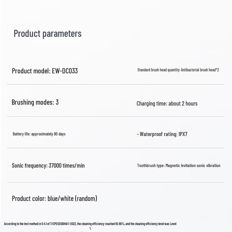 Panasonic Sonic Electric Toothbrush CN plug (adapter included)