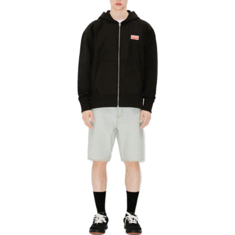 Kenzo logo-embroidered stretch-cotton hoodie FD65SW1004ME99J-