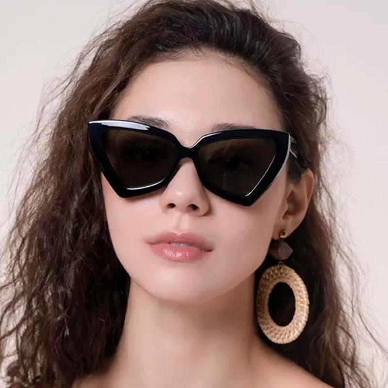 Cat Eye Sunglasses Women   Style Triangle Shades Clear Candy Color Eyewear Vintage Sun Glasses For Women