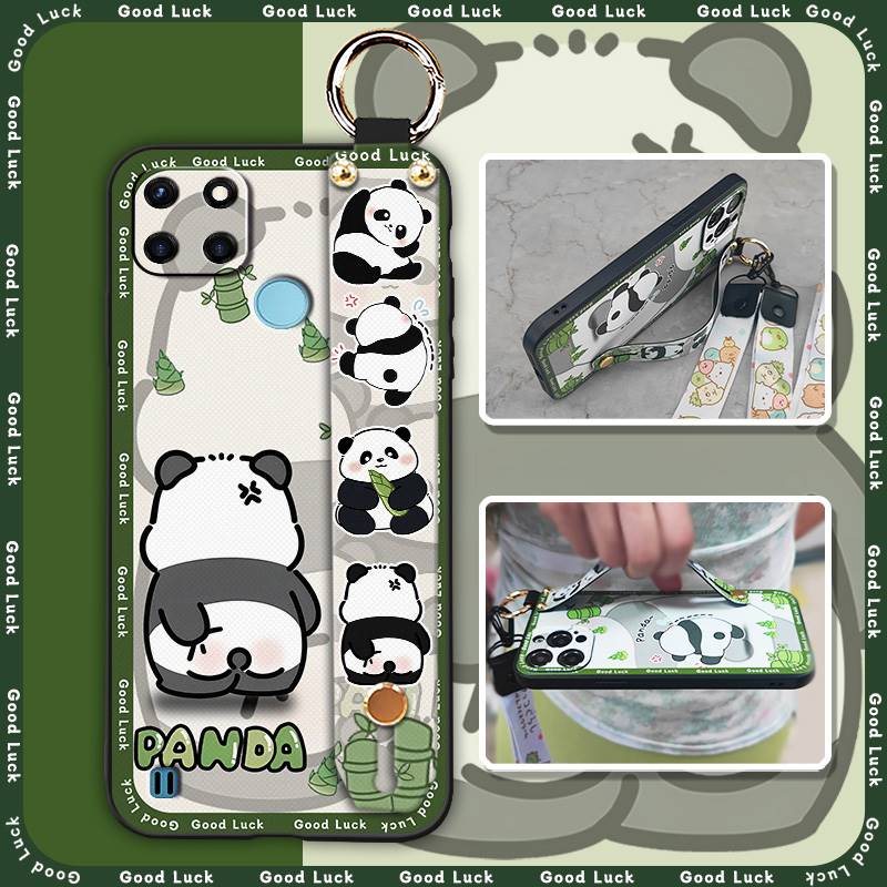 Soft case Waterproof Phone Case For OPPO Realme C21Y/C25Y Shockproof Silicone Back Cover Cute Protective Kickstand Ring