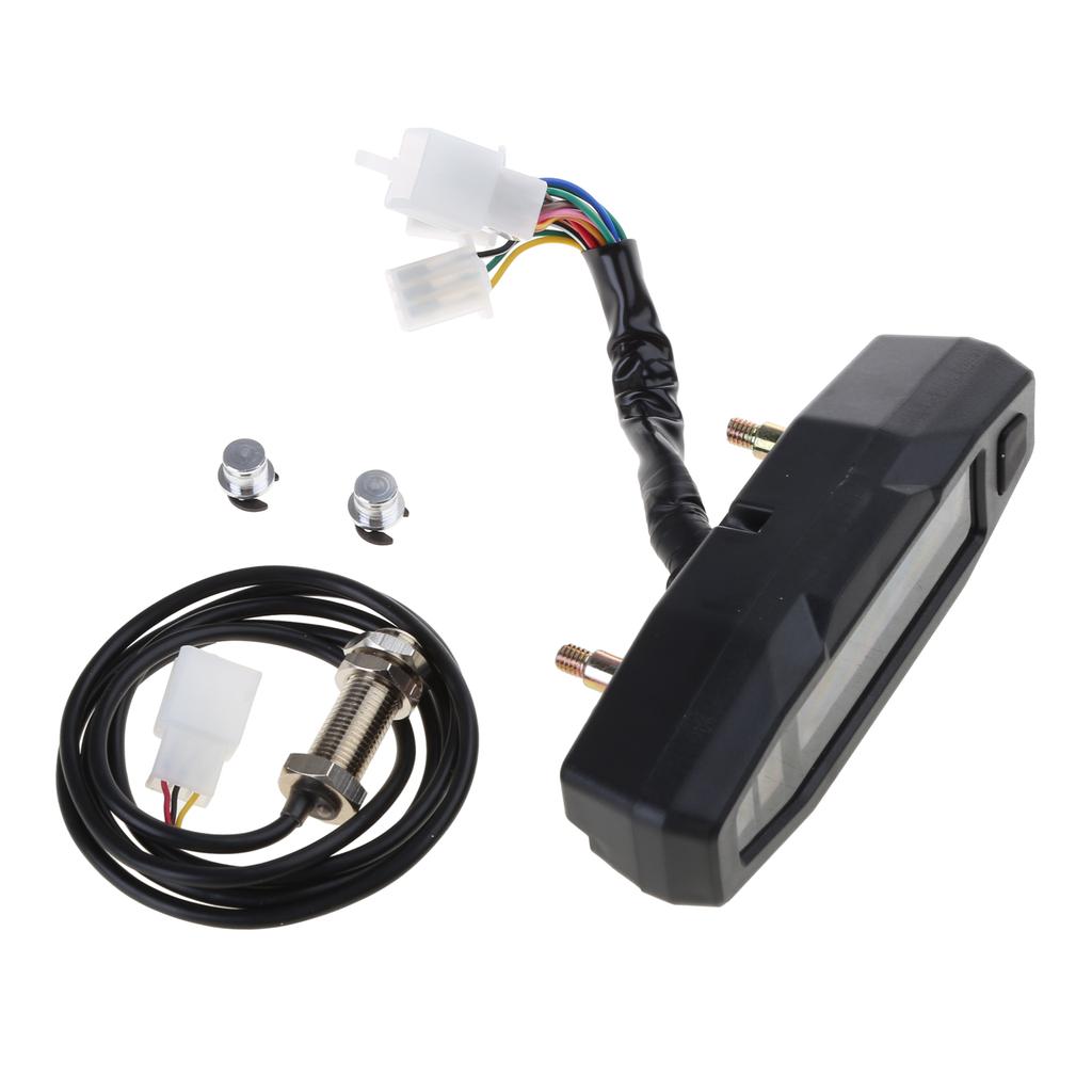 Мини универсальный ЖК-цифровой мотоциклетный счетчик спидометр цифровой одометр электрический мотоцикл тахометр простая установка