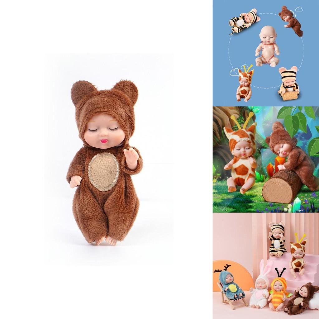 Crafted Lifelike Sleeping Newborn Baby Doll With Rotatable Limbs**