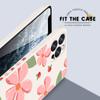 Чехол для телефона с рисунком розовых цветов и лепестков с квадратным краем, жидкий силикон, ТПУ, полное покрытие, защитный чехол для камеры Xiaomi Redmi