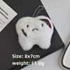 Cute Plush Tooth Keychain Pendant for Women