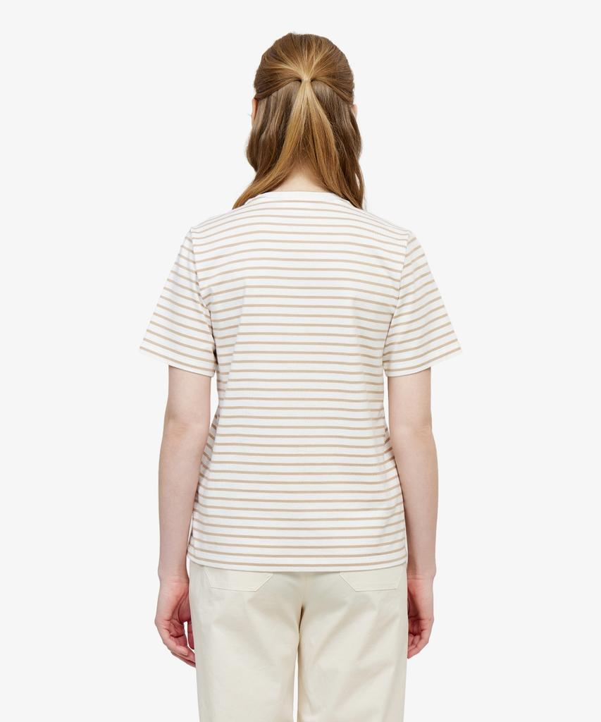 LACOSTE Женская полосатая футболка с коротким рукавом Tf262E-56G 02S