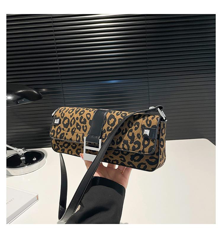 Сумка-мешок Niche с леопардовым принтом, модная ретро-сумка, незаменимая женская сумка через плечо для поездок на работу.