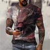Модная футболка с 3D принтом дракона для мужчин, тренд в стиле хип-хоп, уличная одежда в стиле Харадзюку, повседневные топы с круглым вырезом и короткими рукавами, летние свободные футболки
