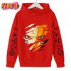 2025 MINISO Naruto Hoodie Kids Детская одежда для мальчиков Детская одежда для малышей Осенние теплые толстовки Пальто Одежда с героями мультфильмов Толстовка с капюшоном