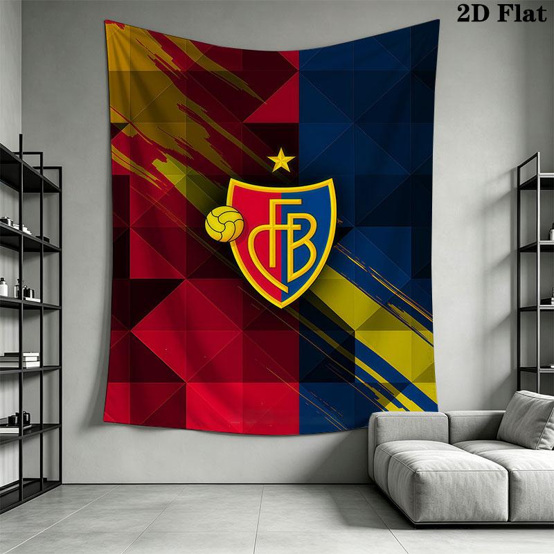 Настенный тканевый плед с принтом FCB Декоративные гобелены для спальни, гостиной, домашнего декора