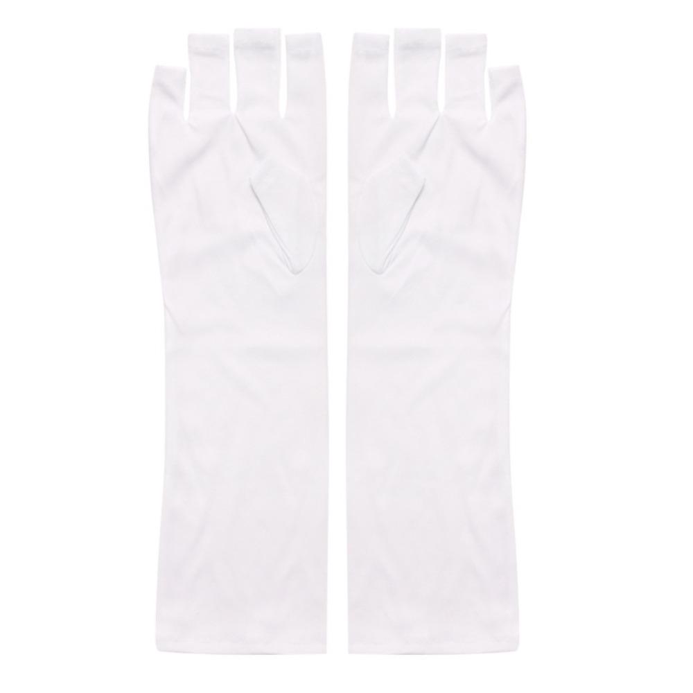 Half-finger Sunscreen Gloves Anti -UV UV-protective Gloves Durable Nail Painting Gloves  Nail Tools