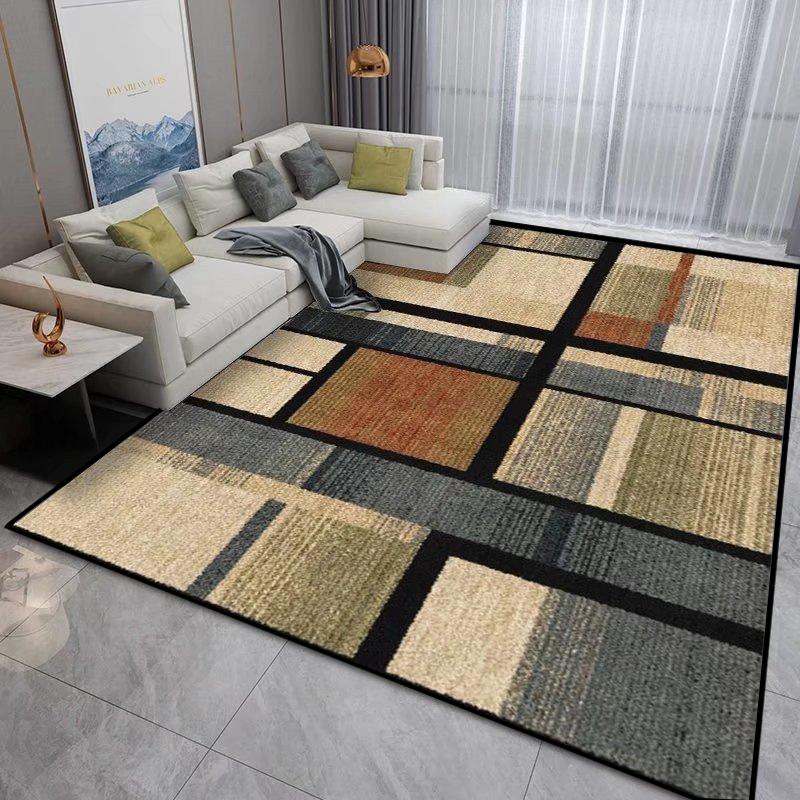 Скандинавские геометрические ковры для спальни, ковры большой площади для гостиной, нескользящий фланелевый коврик для гардеробной, прямоугольный мягкий ковер для отдыха