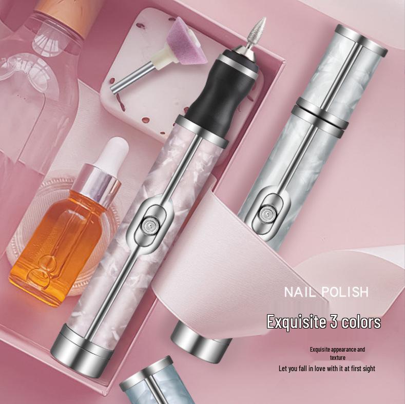 Беспроводная электрическая пилка для ногтей: Портативный маникюрный инструмент для придания формы и удаления ногтей с перезаряжаемой шлифовальной ручкой.