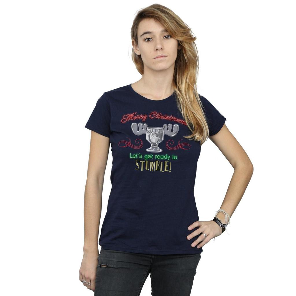 National Lampoon´s Christmas Vacation Womens/Ladies Moose Head Cotton T-Shirt