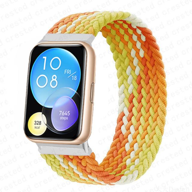 Эластичный нейлоновый ремешок без пряжки для Huawei Watch Fit 2 Sport, плетеный ремешок, наручные аксессуары для умных часов Huawei Fit 2 Watch