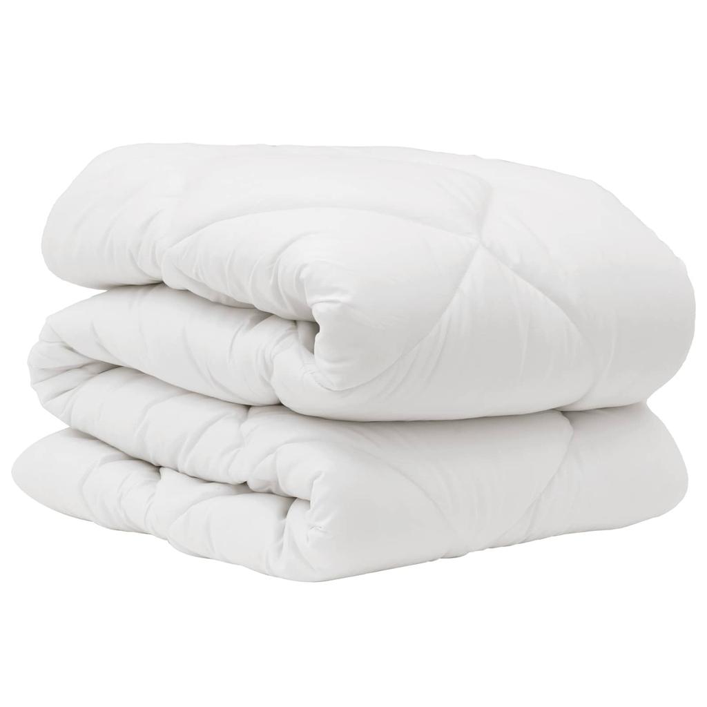 White Microfiber Bed Set with Pillow 2 pcs