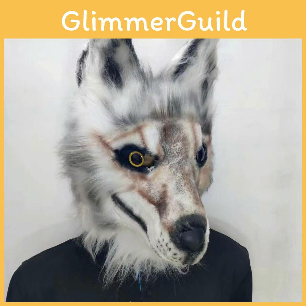 Смешная маска волка-собаки плюшевая латексная костюмный реквизит для вечеринки на Хэллоуин и ролевых игр