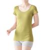 [Belle Maison] Inner Shirt Ladies Cotton French Sleeves Water Absorption Quick Drying Deodorant Sweat Absorbing Innerwear Salary List Olive S