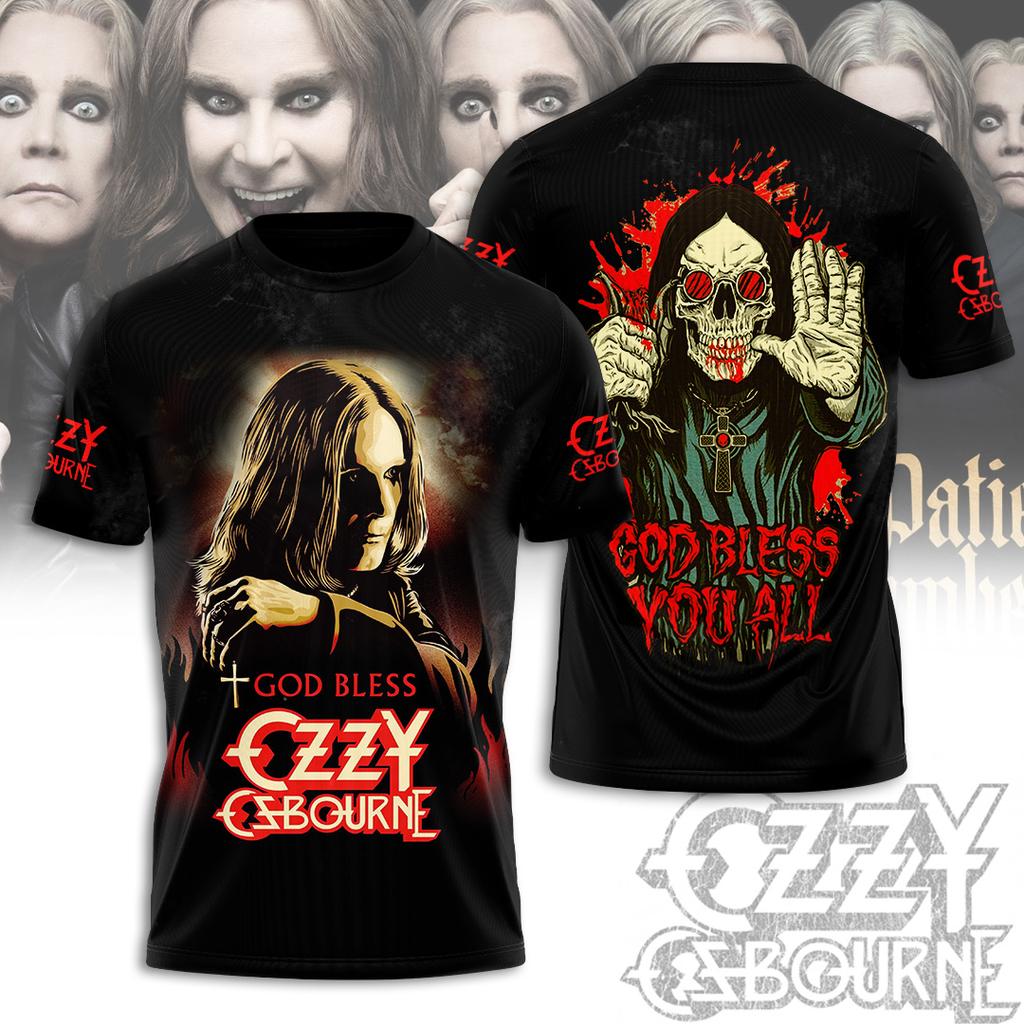 3D-печатная футболка Hot Rock Ozzy Band для мужчин и женщин, Спортивная футболка с круглым вырезом и коротким рукавом в стиле хип-хоп, Мужская одежда