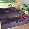 Cyberpunk Fashion Show Carpet Rug Soft Washable Anti Slip Home Living Room Sofa Mats Personalized Christmas Rug