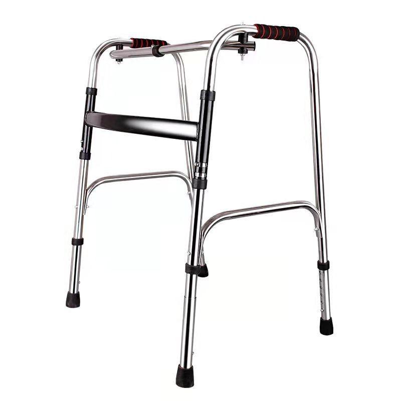 Stainless Steel Portable Walker Foldable Elderly Walking Aid Fracture Rehabilitation Auxiliary Equipment