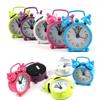 Small Home Decoration Creative Retro Cute Table Clock Round Mini Alarm Clock Digital Quartz Clock