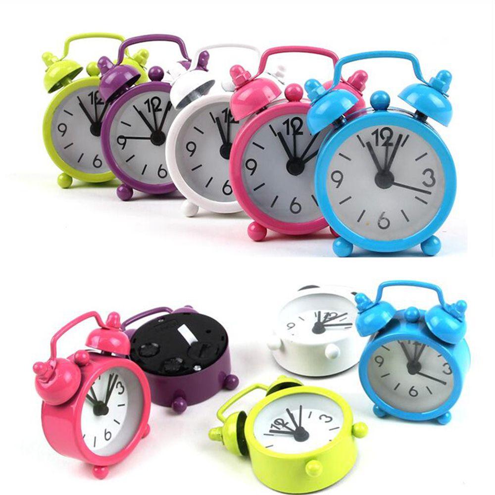 Home Decoration Electronic Cute Creative Table Clock Round Digital Quartz Clock Mini Alarm Clock