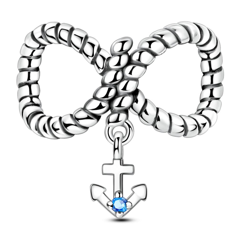 Silver 925 Angel Cross Charm Beads DIY Bracelet For Women Fashion Jewelry