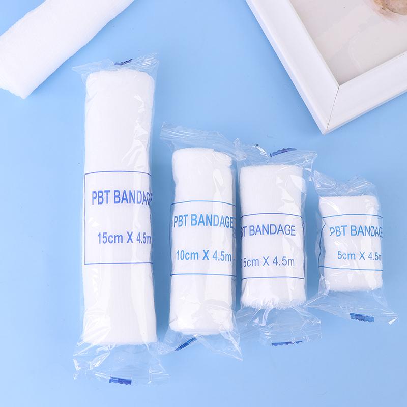 4 рулона хлопчатобумажного эластичного бинта для оказания первой медицинской помощи, ухода за больными, неотложной помощи