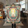 Artistic Cats  Print Flannel Blanket, High quality Comfortable for All Seasons, Home Decor, Warmth and Comfort