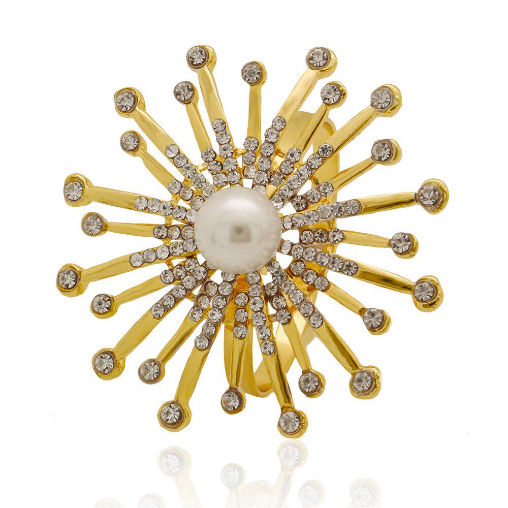 4 шт., кольца для салфеток с подсолнухом и стразами для праздника, свадьбы, вечеринки, украшение стола, держатель для салфеток