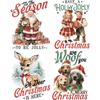 Christmas Patches On Clothes Holidays Decals A-Level Washable Hoodies Tops Vinyl Thermal Press Diy Sticker On Clothes Cute Deer