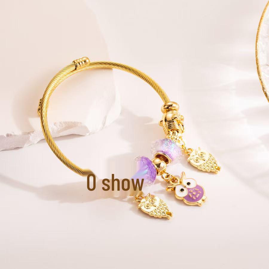 Европейский и американский DIY Подвеска в виде ангельских крыльев и сердца Регулируемый браслет из нержавеющей стали