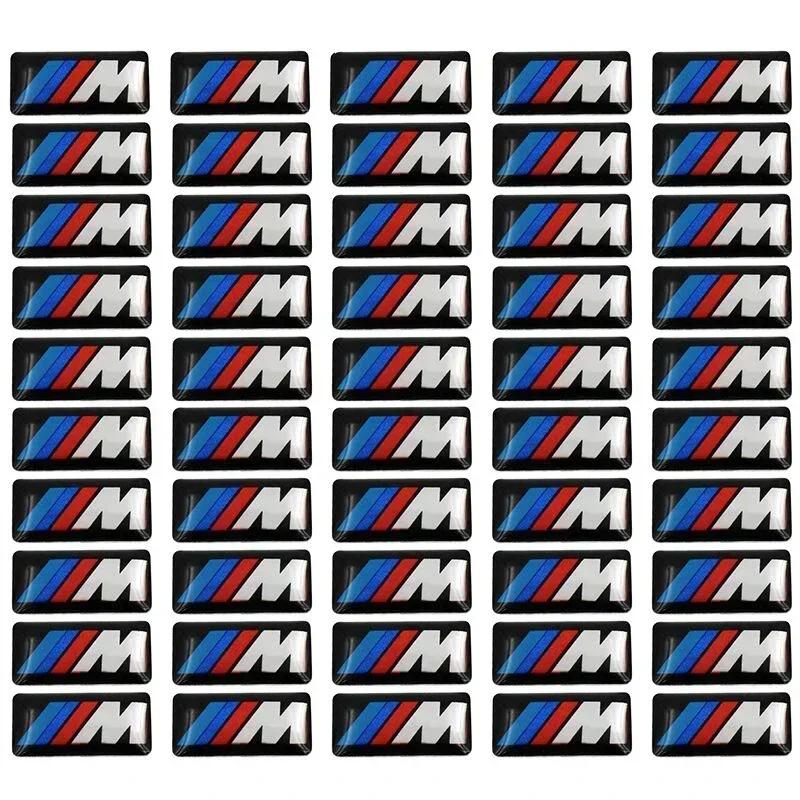 CAT1 2025 For BMW 50pcs Car steering wheel sticker Car Epoxy Sticker For bmw M Sticker X1 X3 X4 X5 X6 X7 e46 e90 f20 e60 e39 f10 Car
