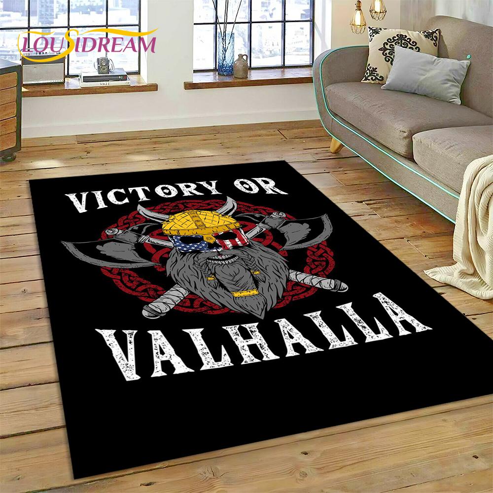 Викинг, скандинавская мифология, Один, Валгалла, символы, ковер для дома, гостиной, спальни, дивана, коврик для двери, декор, детский нескользящий напольный коврик