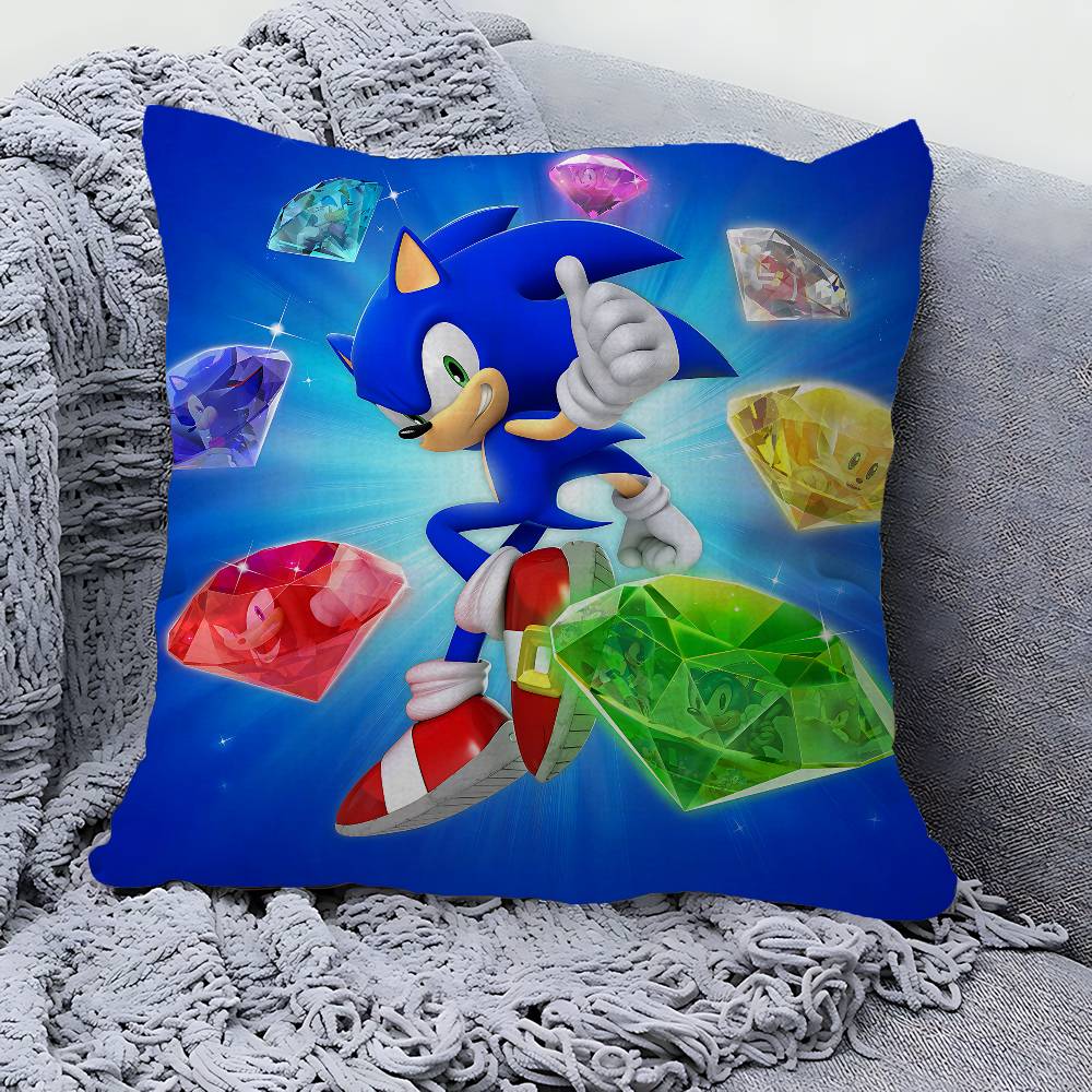 Anime S-Sonics H-Hedgehoges Pillow Gift Home Office Decoration Pillow Bedroom Sofa Car Cushion Coverpillow Case