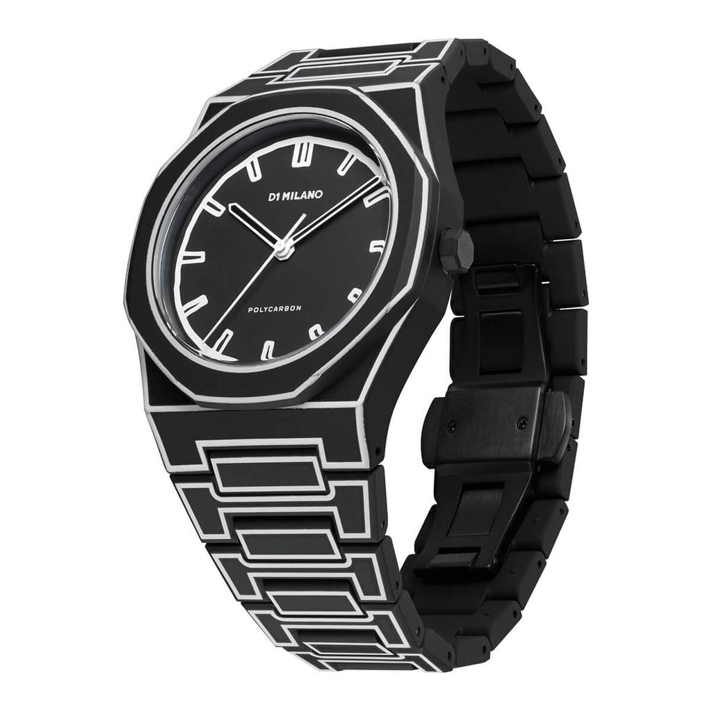 Authorized Dealer D1 Milano Watch PCBJ33 Polycarbon Black Sketch Polycarbon [D1 MILANO] Men's 40.5mm